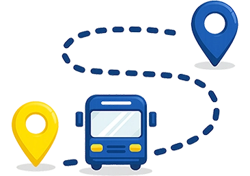 Transportation priority icon.